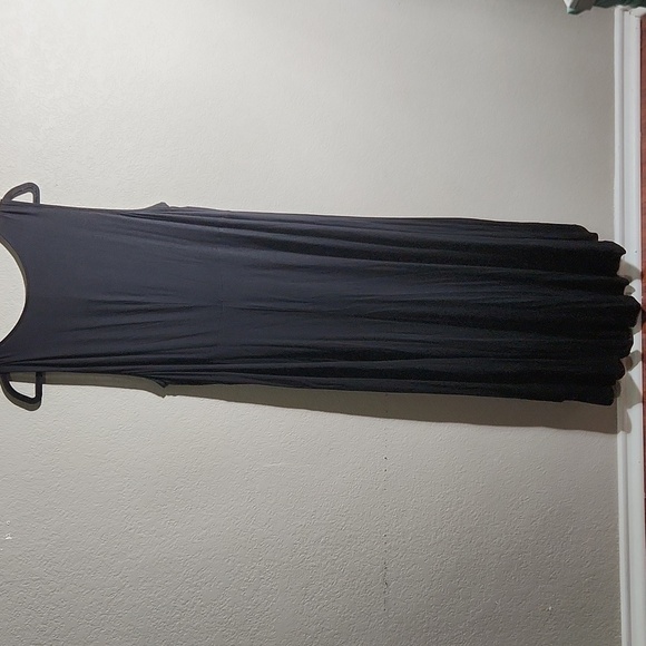 Lane Bryant Dress Womens Size 22 Black maxi high low v neck lace size 22/24 New - Picture 5 of 12